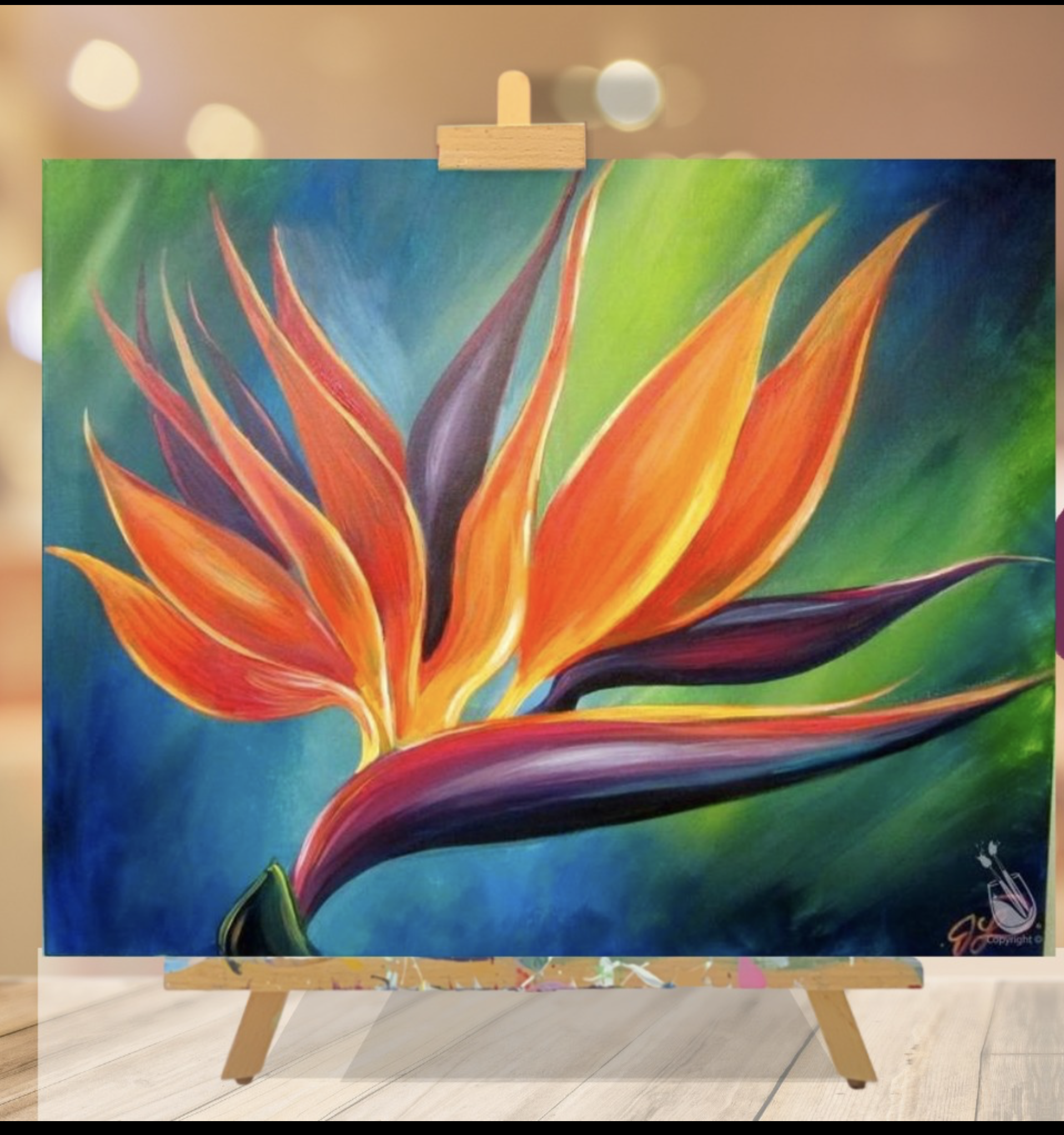 Paint & Sip - Bird of Paradise