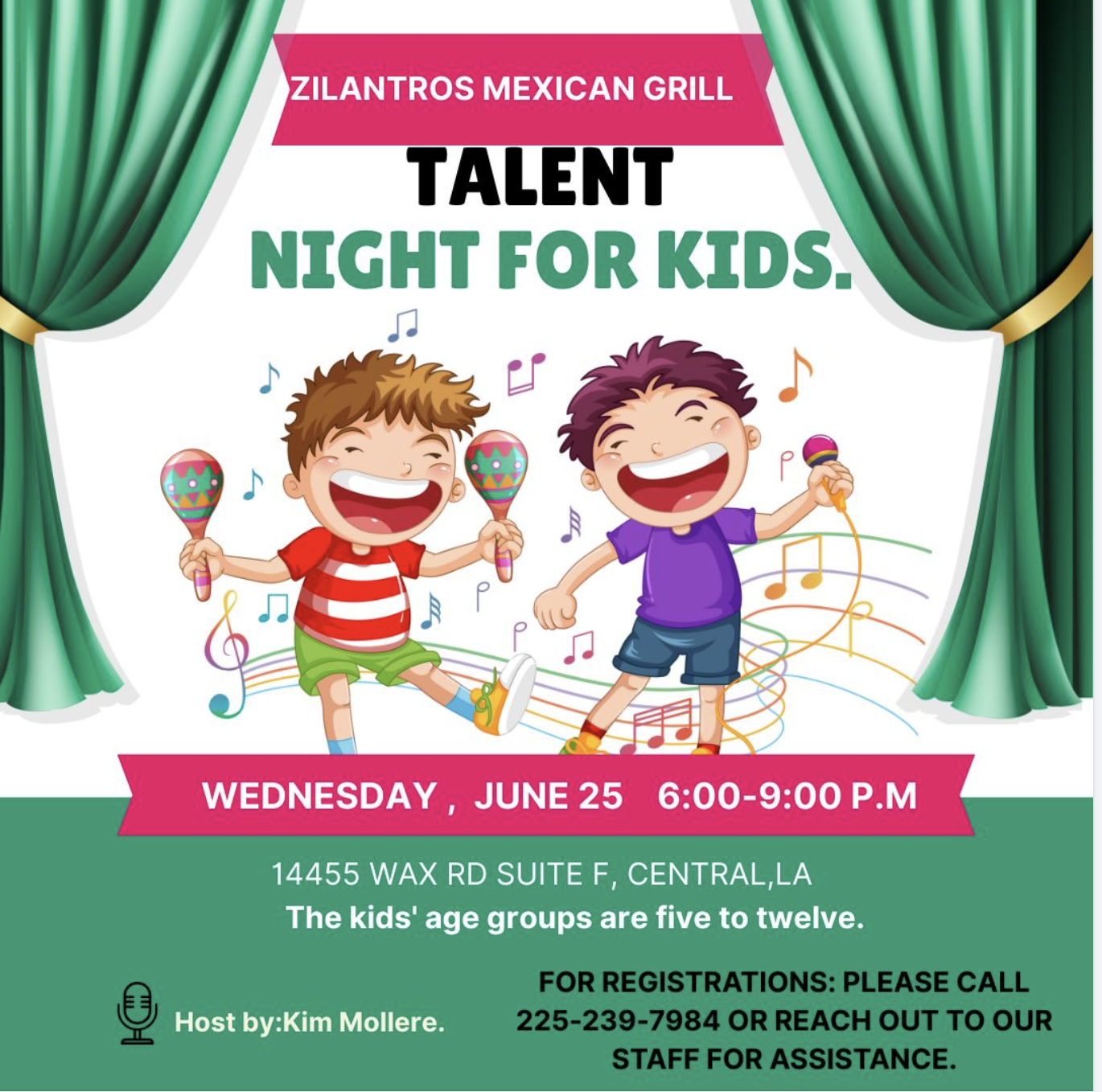 Talent Night For Kids Hosted By Kim Mollere