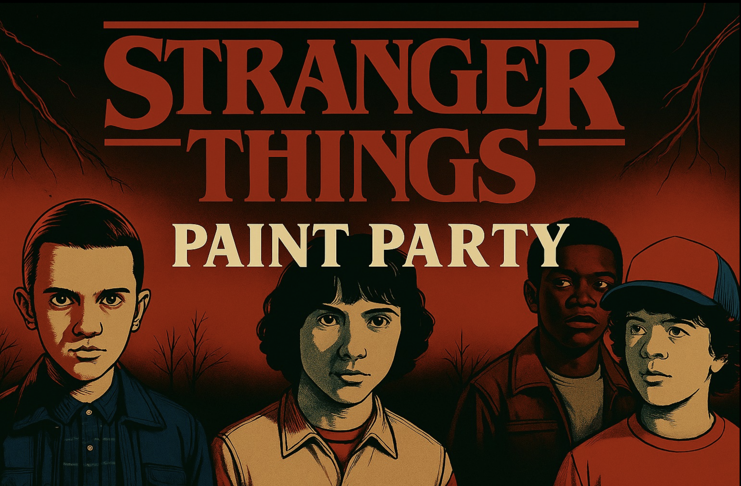 Stranger Things GLOW Paint Party